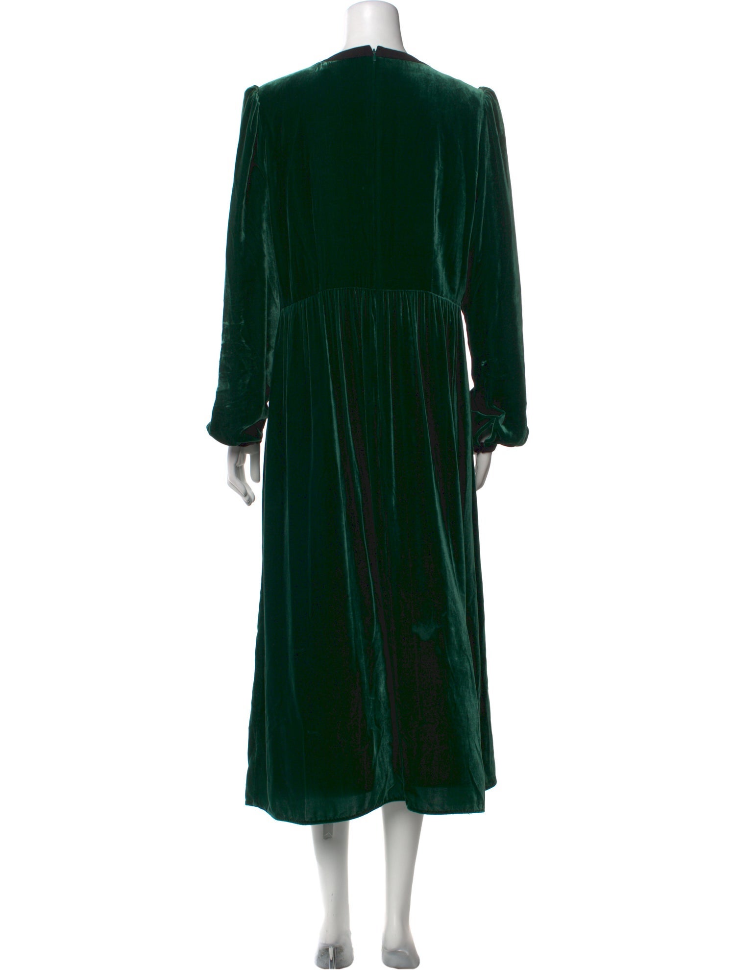 Saloni V-Neck Long Dress